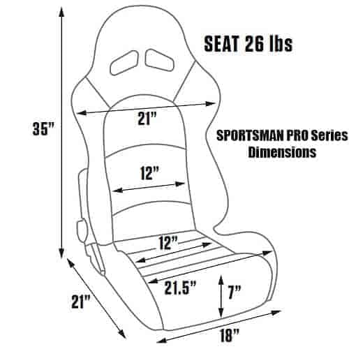 Scat 80-1615-51 Sportsman Pro Series 1615 Racing Seat - High Performance Bucket Seat for Muscle Cars, Hot Rods & Off-Road Vehicles - Durable Vinyl Upholstery with Reinforced Steel Frame - Perfect for Drag Racing, Street Performance & Car Shows