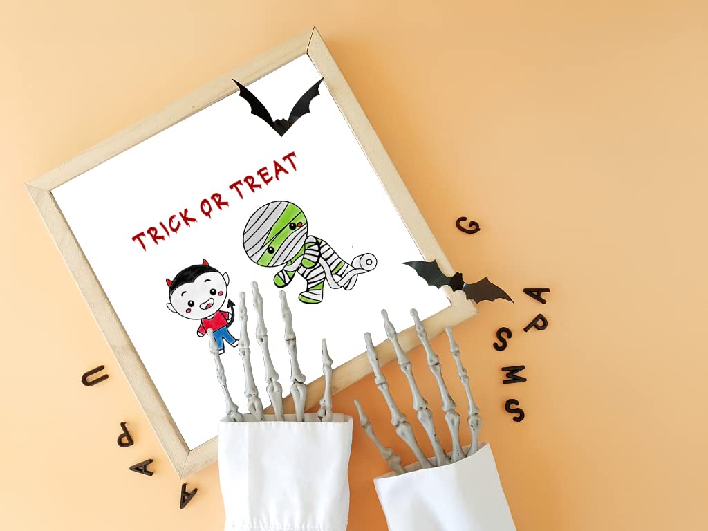 Halloween Clear Stamps & Cutting Dies Set - Ghost, Witch, Bat Die Cuts for DIY Card Making, Scrapbooking, Paper Crafts - Perfect for Holiday Greeting Cards, Album Decorations & Halloween Party Invitations