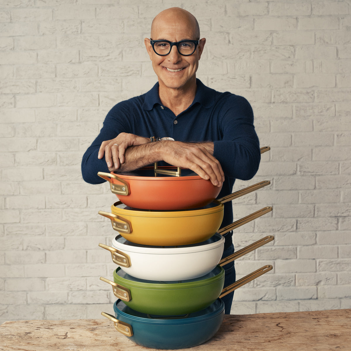 Stanley Tucci™ Ceramic Nonstick 4.5 Quart Saucepan with Lid - Eco-Friendly Cookware for Healthy Cooking | Perfect for Pasta, Soups & Sauces | Tuscan Olive Collection