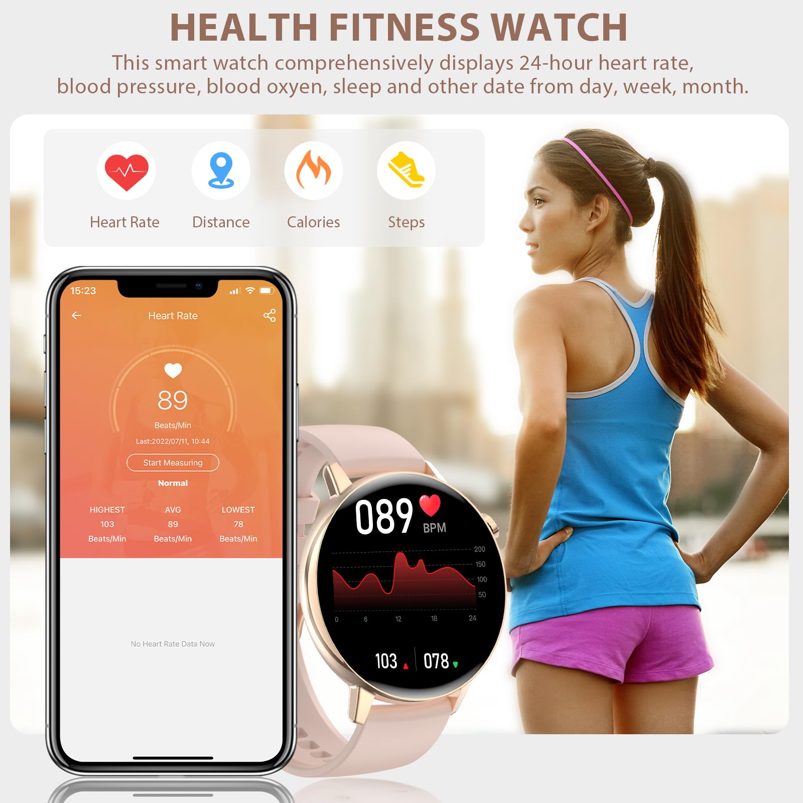 Smart Watch for Men & Women - 1.32