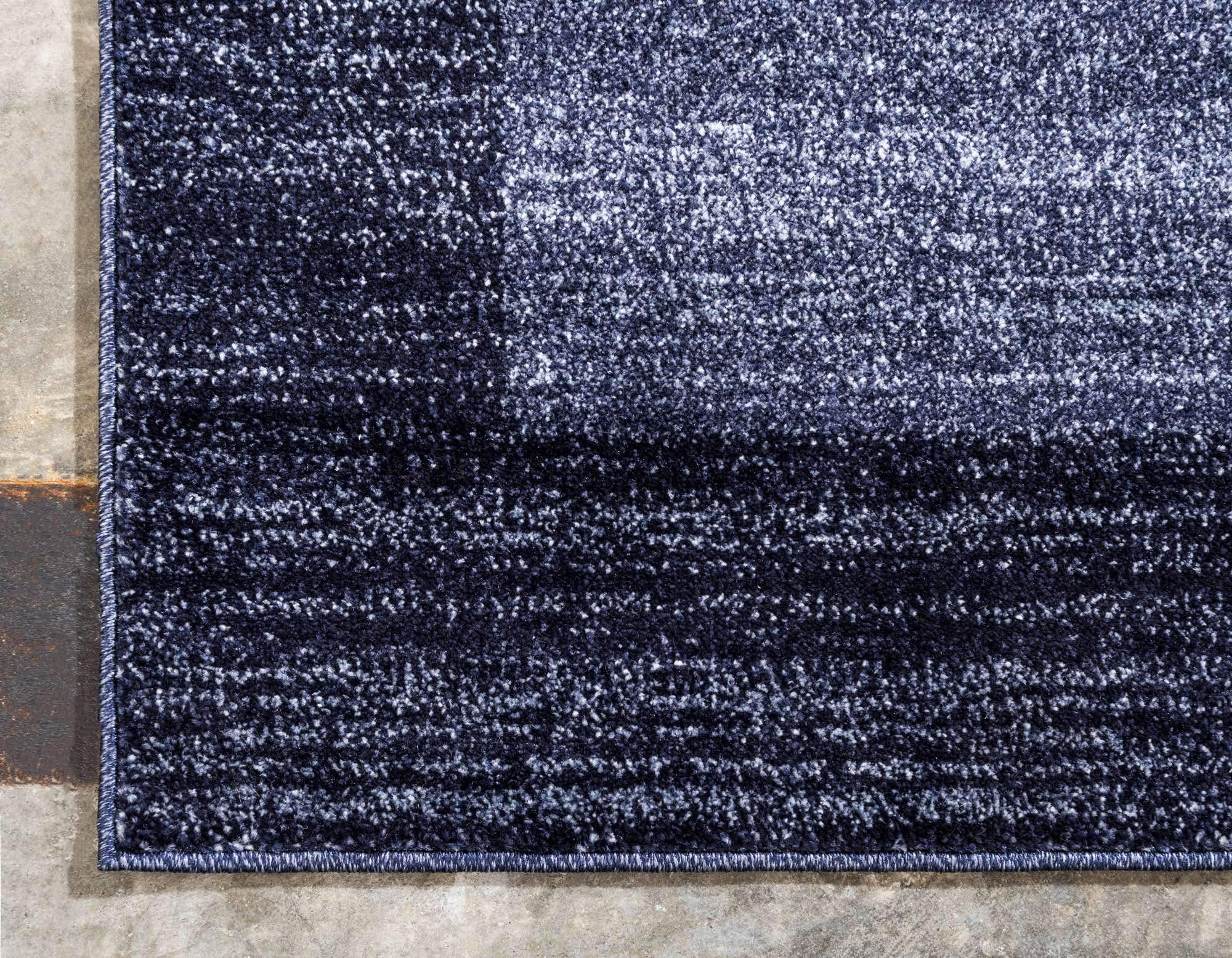 Unique Loom Del Mar Collection Area Rug - Abigail (10' x 13' Rectangle, Navy Blue/Blue) | Soft & Durable Living Room Rug for Home Decor | Perfect for Bedroom, Office & High Traffic Areas