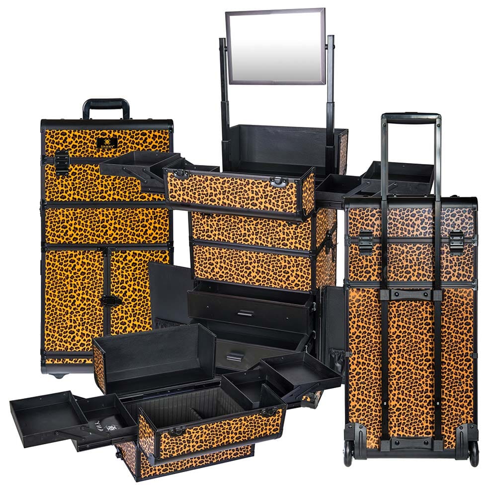 REBEL Series Pro Makeup Artists Rolling Train Case - Professional Trolley Case for Cosmetics & Beauty Tools | Perfect for Salon, Travel & On-Site Makeup Services