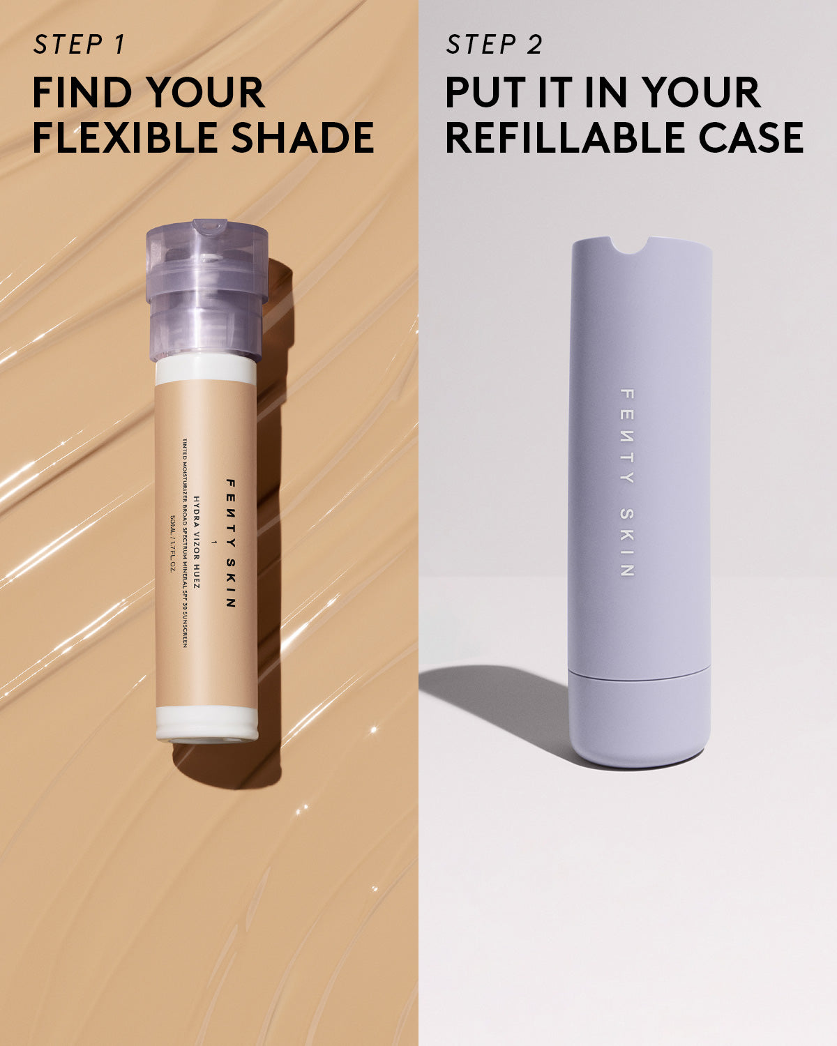 Hydra Vizor Huez Tinted Moisturizer with SPF 30 | Broad Spectrum Mineral Sunscreen Refill (1 Pack) | Daily Sun Protection for Face & Lightweight Makeup Base