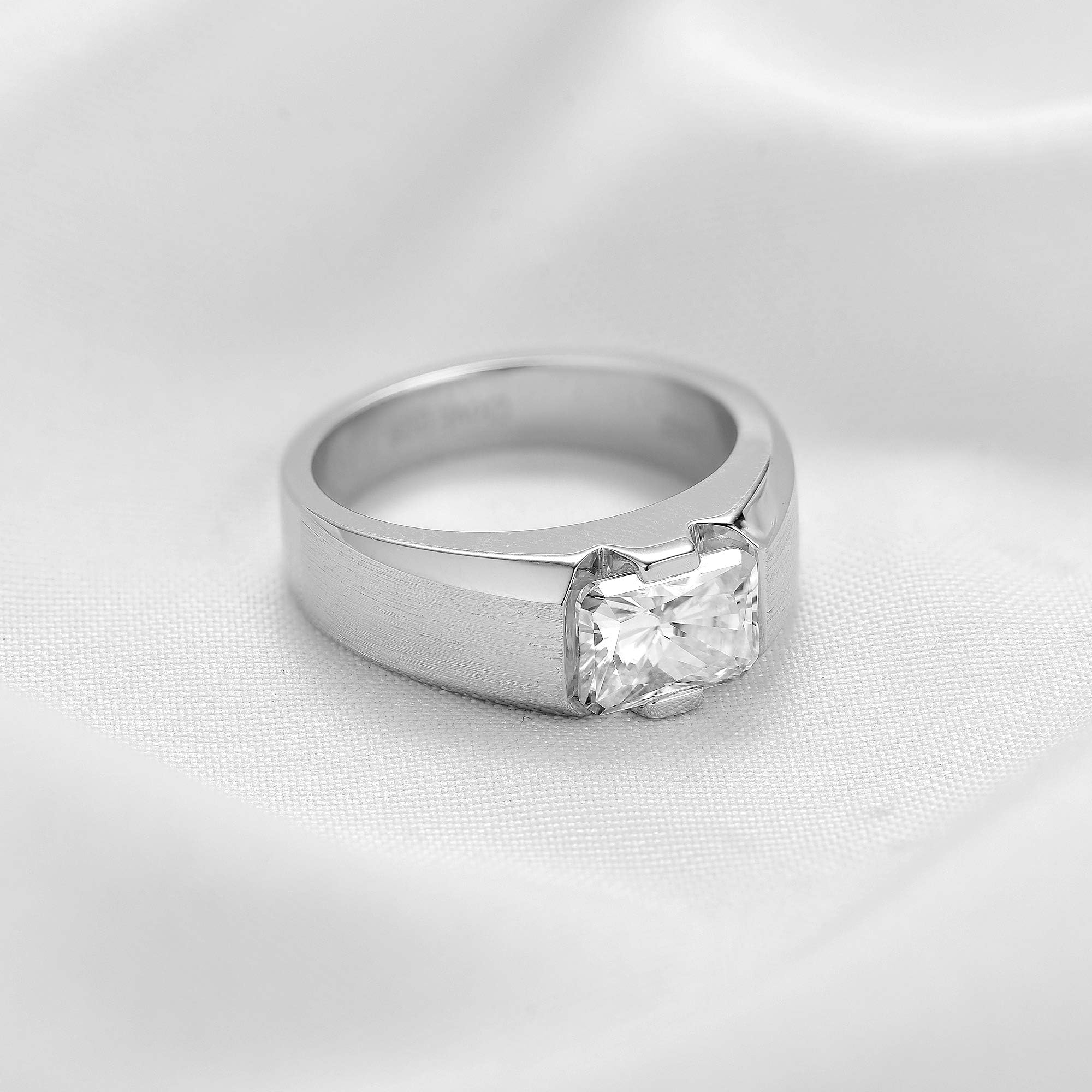 2ct 6x8mm G-H-I Color Radiant Cut Moissanite Engagement Ring in 14K Gold or Sterling Silver - DovEggs Wedding Rings for Men & Women | Perfect for Proposals, Anniversaries & Special Occasions