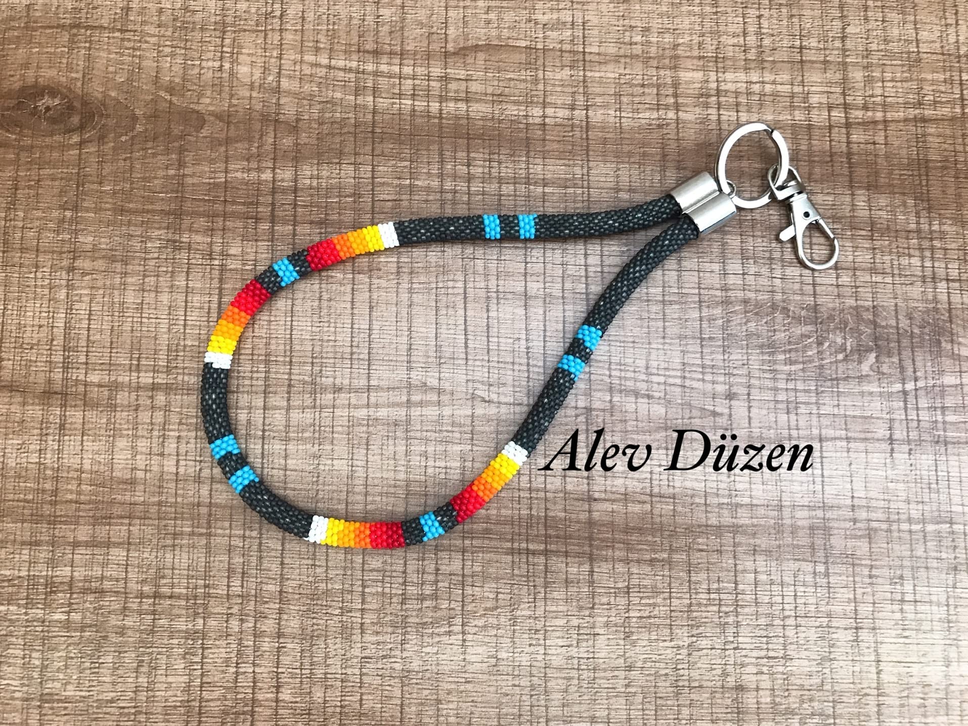 Handmade Native American Style Beaded Keychain - ID Holder, Card Holder, Key Fob, Purse Charm for Women & Men - Perfect for Keys, Wallets, Backpacks & Gifts