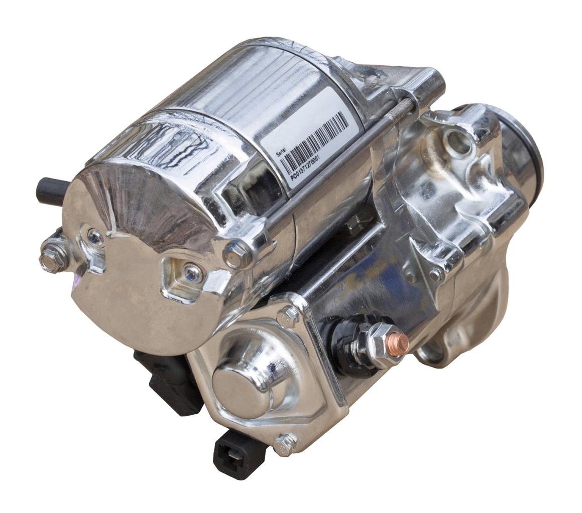 RAREELECTRICAL New Chrome Starter Motor Compatible With 2007-2012 Harley Davidson Dyna Street Bob FXDB 31621-06A - Perfect for Motorcycle Repair & Replacement Parts