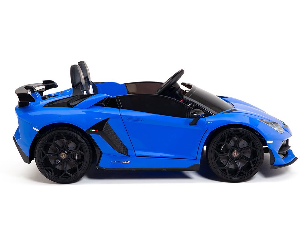 24V Lamborghini SVJ Remote Control Ride On Drift Car for Kids - Blue Electric Toy Car for Boys & Girls | Birthday Gift, Outdoor & Indoor Play