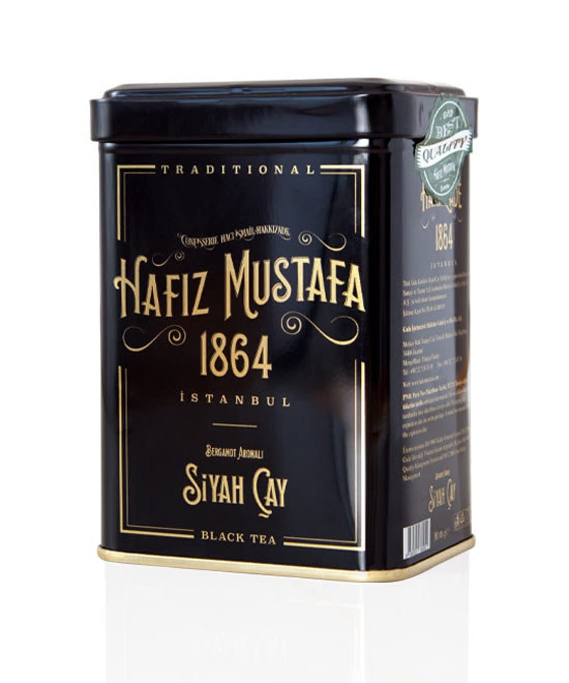 Hafiz Mustafa 1864 Istanbul Turkish Tea & Coffee Gift Set - 6 Tins Variety Pack (Pomegranate Tea, Apple Tea, Black Tea, Turkish Coffee, Mastic Gum Coffee, Salep) - Perfect for Birthday, Christmas Gifts, Home Enjoyment & Turkish Cultural Experience