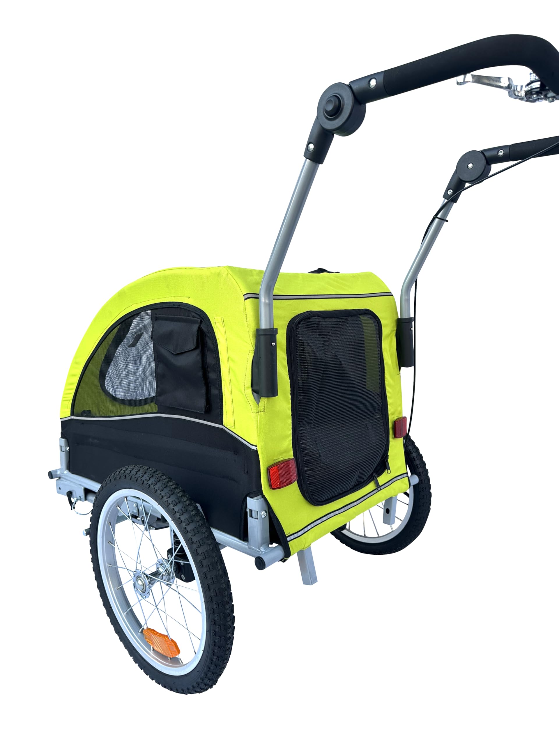Booyah Medium Dog Stroller & Pet Bike Trailer with Suspension System - Black | Lightweight Pet Carrier for Small to Medium Dogs | Perfect for Jogging, Park Visits & Outdoor Adventures