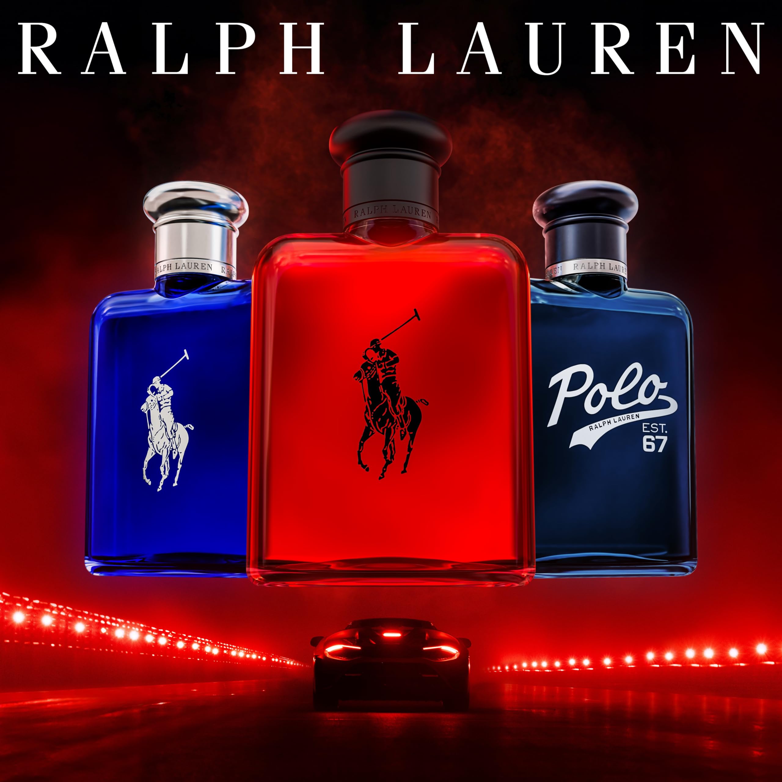 RALPH LAUREN FRAGRANCES Men's Cologne Gift Set - Polo Red, Polo Blue & Polo 67 Eau de Toilette (3-Piece Travel Size, 1.3 Fl Oz Each) - Perfect for Gifts, Travel & Everyday Use