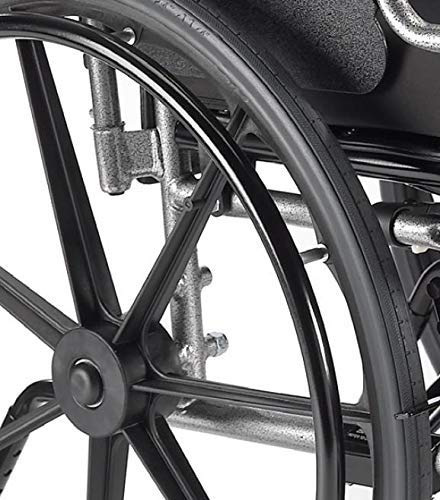 Invacare Tracer EX2 Folding Wheelchair for Adults - 18 Inch Seat with Adjustable Legrests & Full Arms - Lightweight Mobility Aid for Indoor/Outdoor Use