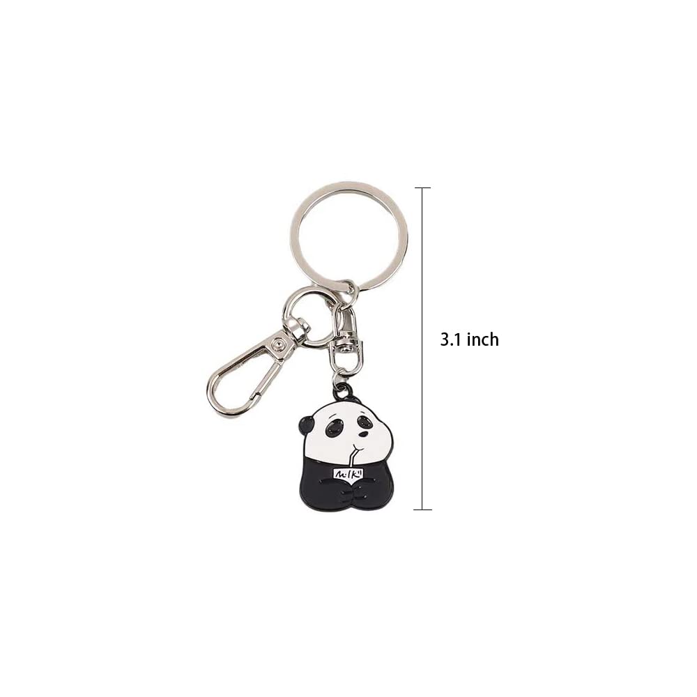 100 PCS Aesthetic Vinyl Stickers with Panda Keychain - Waterproof Cute Stickers for Water Bottles, Laptops, Hydro Flasks, Skateboards & Phones - Perfect for VSCO, Teens, Adults & Kids - Great for School, Travel & DIY Decoration