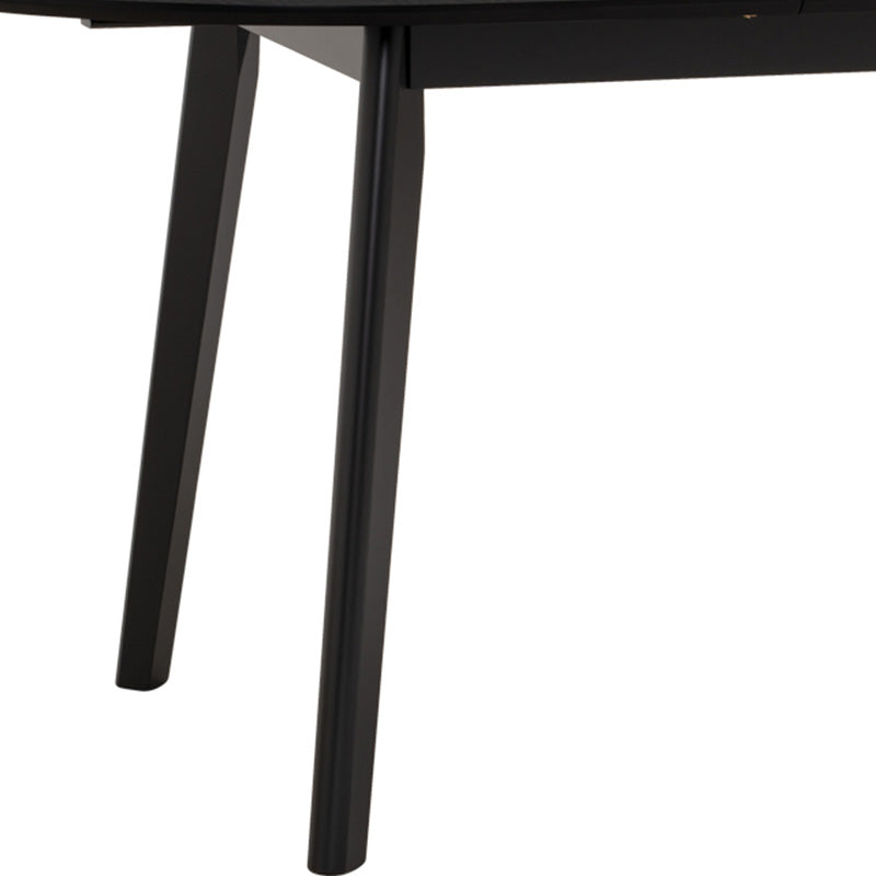 Extendable Dining Table 150-195cm - Black | Werner Expandable Kitchen Table for Small Spaces | Perfect for Family Dinners & Entertaining Guests
