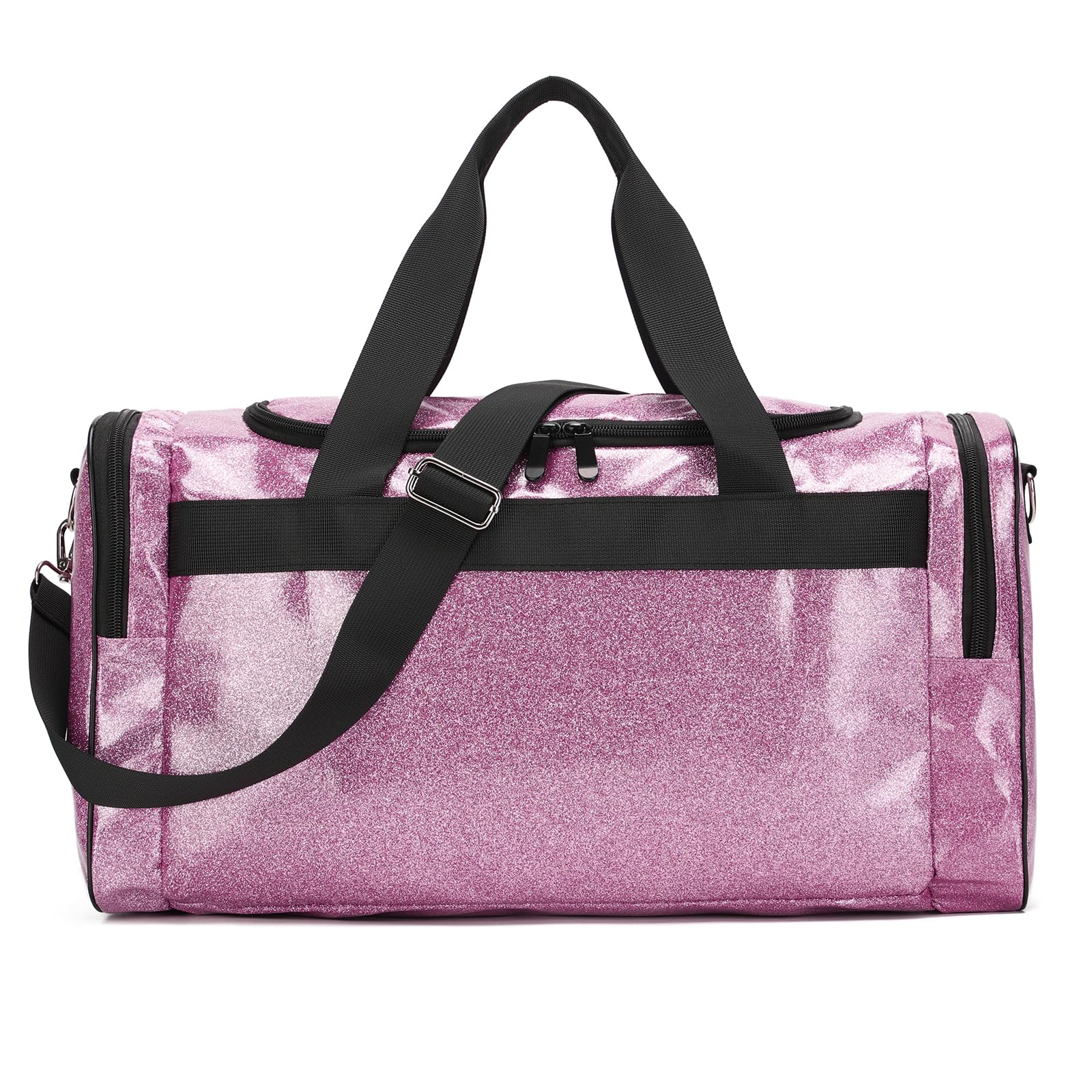SPENNANIGHT Glitter Duffle Bag for Women - Waterproof Travel Gym Tote, Sports Shoulder Weekender Overnight Bag for Workouts, Yoga, Beach & Weekend Getaways