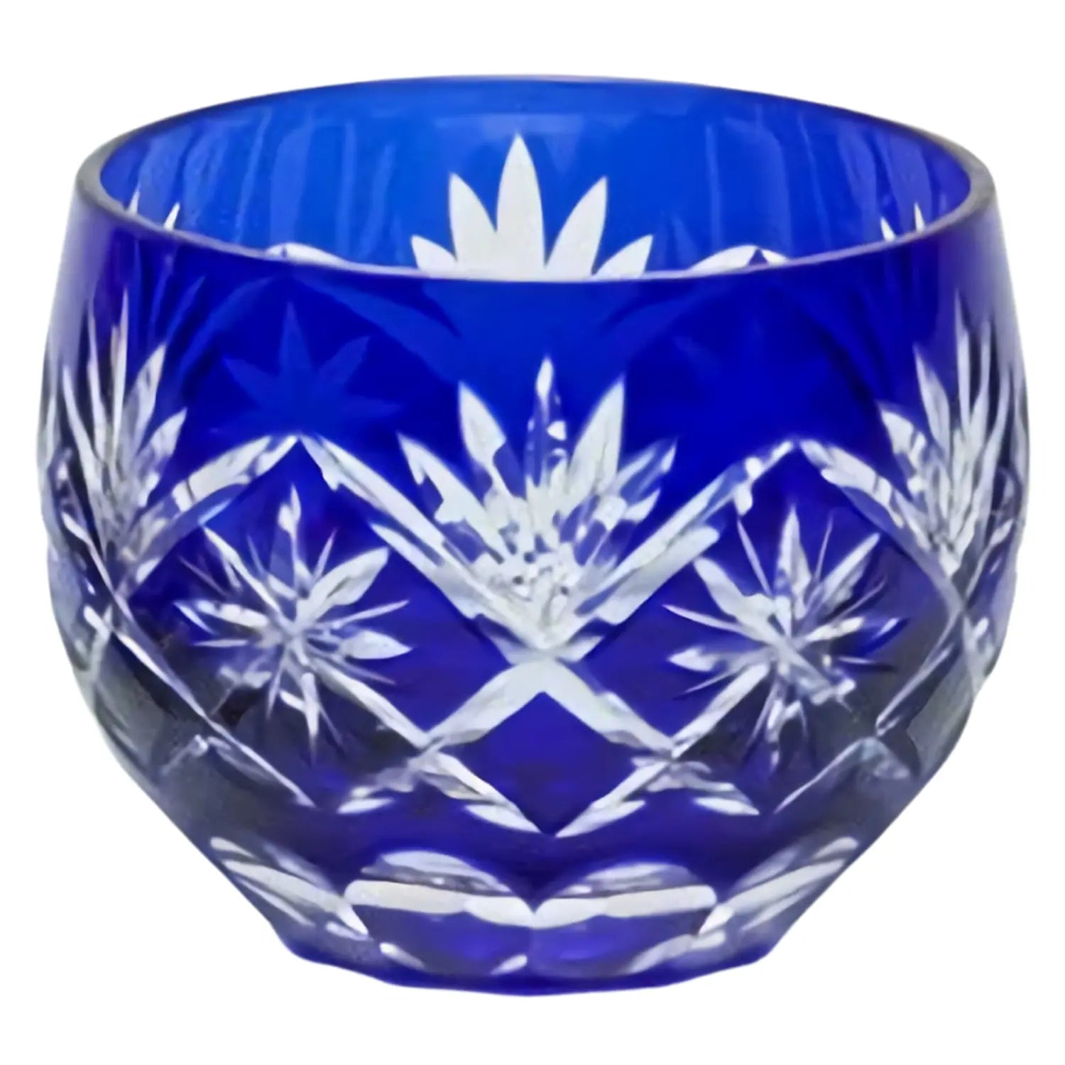 Kimoto Glass Tokyo Edo Kiriko Sake Cup - Traditional Japanese Handcrafted Sake Set - Hoshikenbishi Pattern - Perfect for Japanese Dining, Sake Tasting & Home Bar Decor