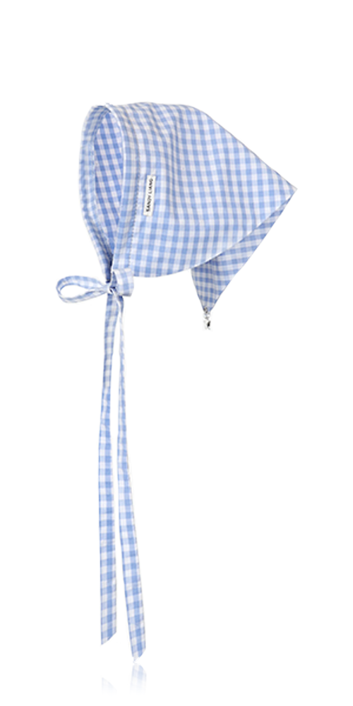 Blue Gingham Bandana - Stylish & Breathable Cotton Scarf for Men & Women - Perfect for Outdoor Activities, Fashion Accessories, and Headwear