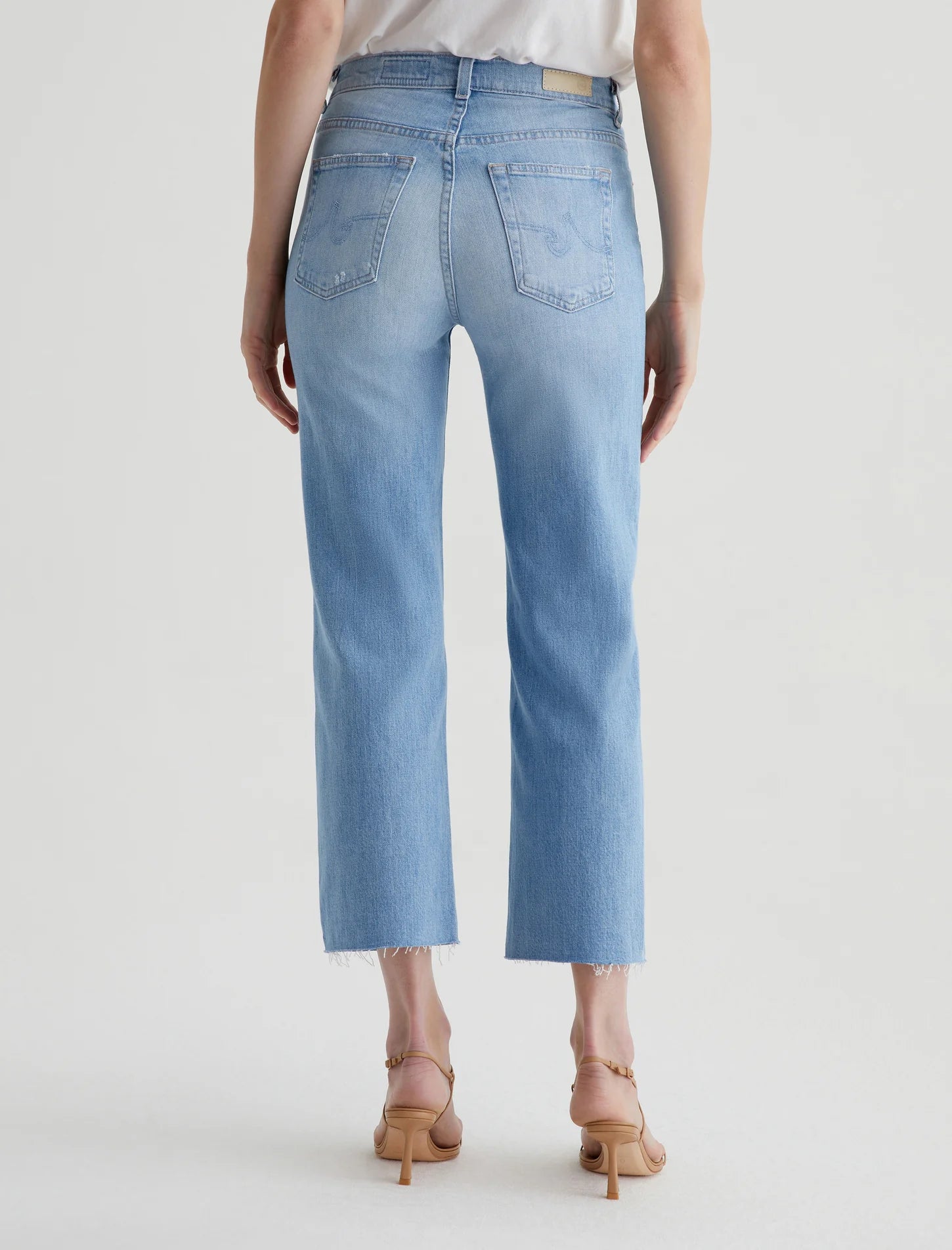 Brinley Mid Rise Straight Crop Jeans - Women's High Waisted Slim Fit Denim Pants for Casual Wear & Everyday Style | Dana Point Collection