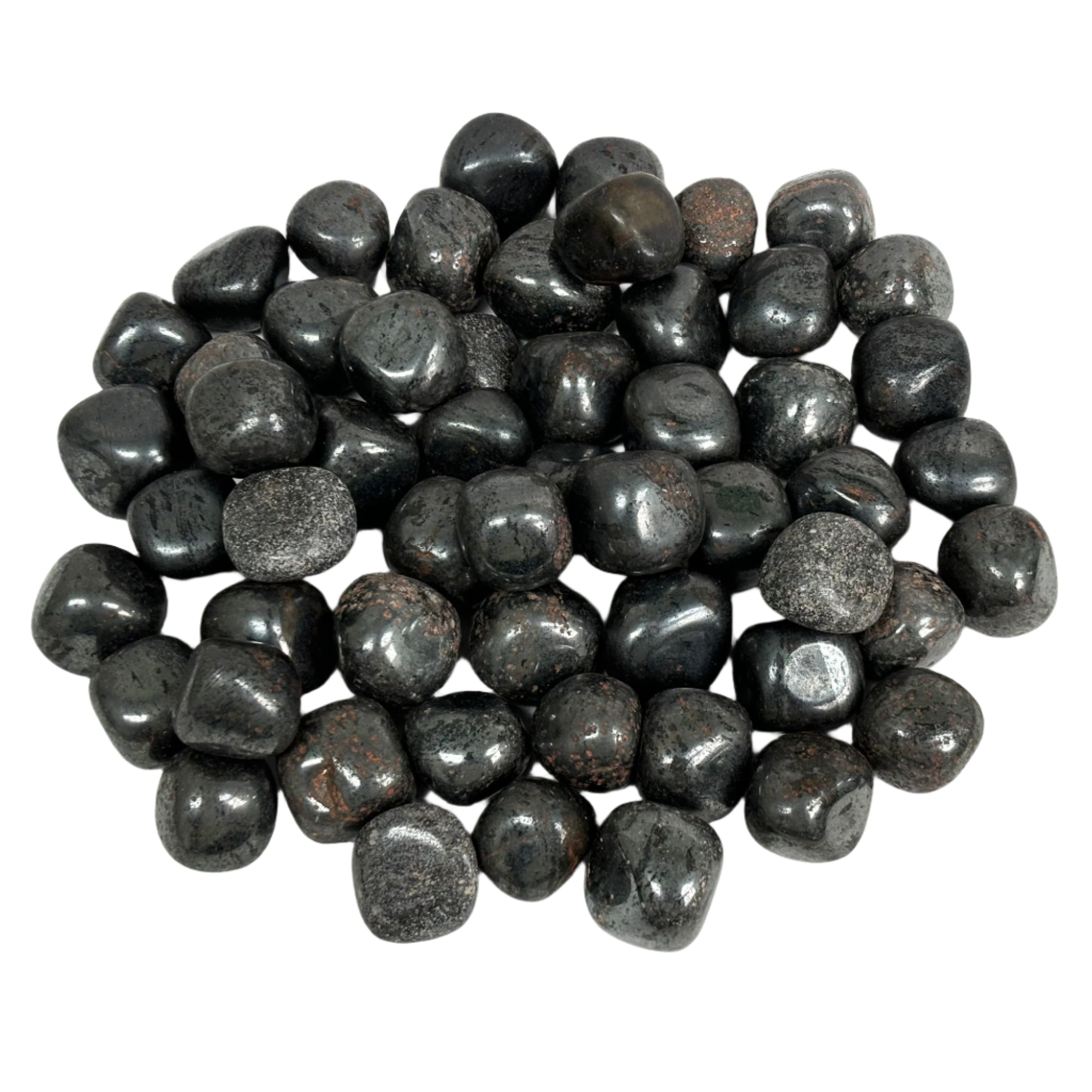 1 lb Natural Polished Hematite Tumbled Stones - Bulk Healing Crystals for Chakra Balancing, Meditation & Jewelry Making - Perfect for Home Decor, Spiritual Gifts & Energy Work
