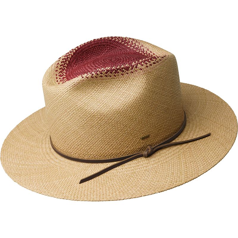Bailey Bystrom Panama Hat for Women - Natural Straw Fedora with Black Ribbon - Summer Beach, Garden Party & Outdoor Wedding Accessory