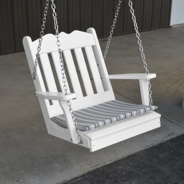 Poly Royal English Chair Swing - Premium Outdoor Hanging Chair for Garden, Patio, and Porch Relaxation