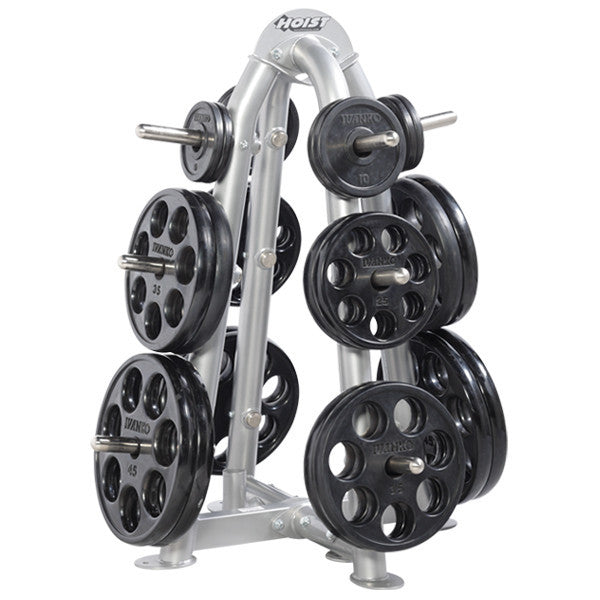Hoist CF 3444 4-Sided Weight Tree - Heavy Duty Gym Equipment for Home & Commercial Use - Perfect for Strength Training, Powerlifting & CrossFit Workouts