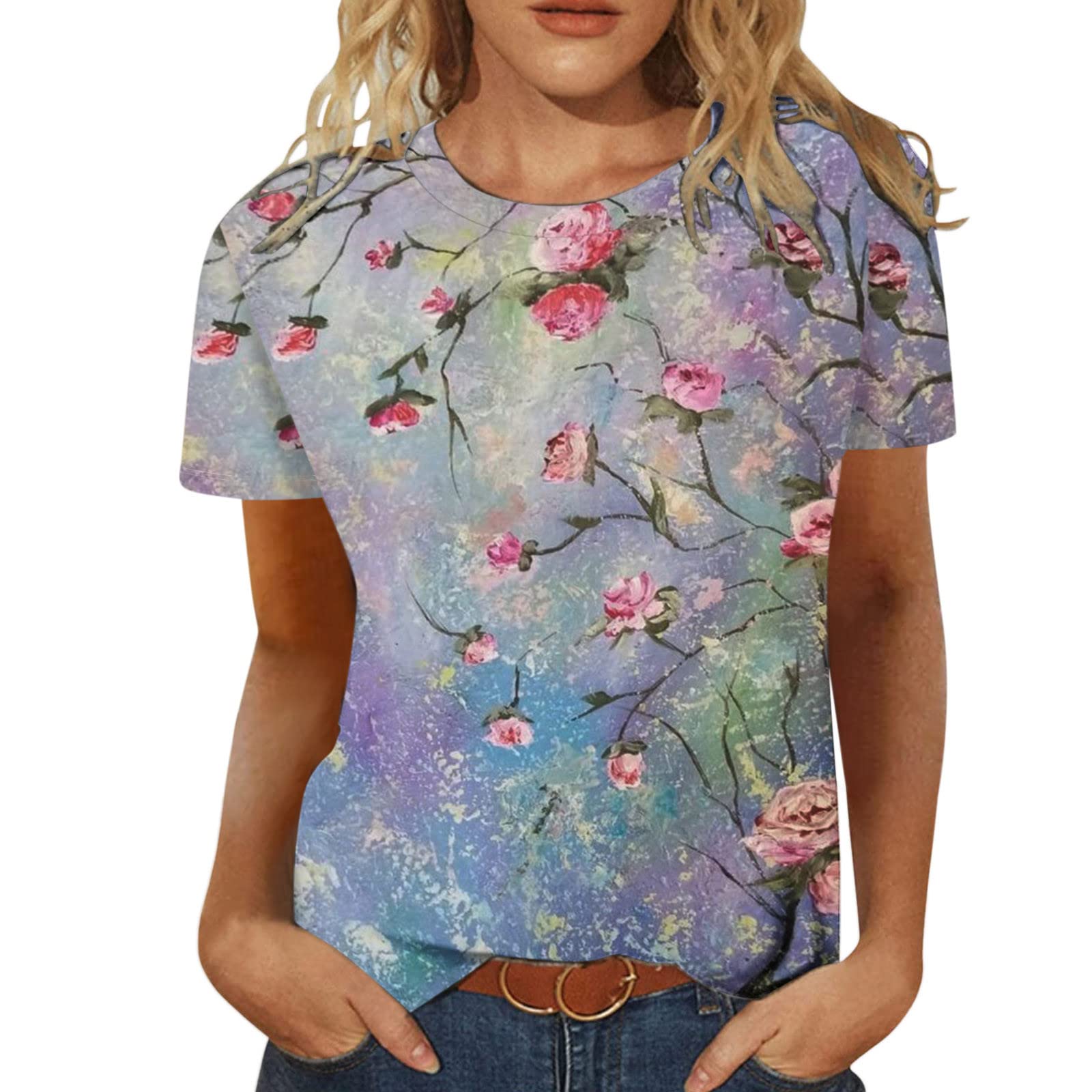Women's Dressy Casual Sexy Tops - Short Sleeve Summer Blouses, Funny Loose Shirts for Work, Date Night & Weekend Outfits | Trendy Women's Fashion