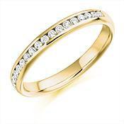 0.22 Carat Diamond Channel Set 1/2 Eternity Ring for Women - Perfect for Weddings, Anniversaries & Special Occasions