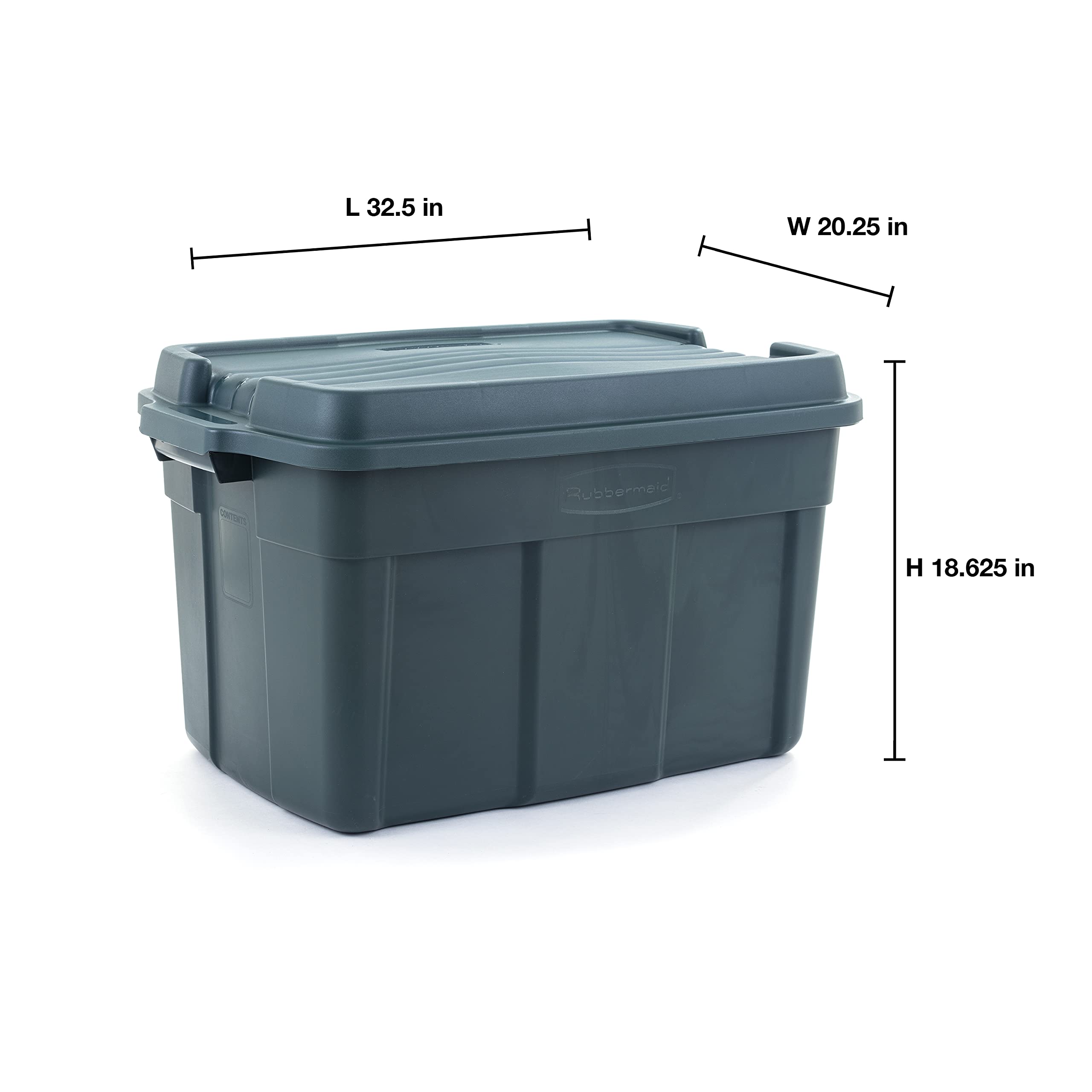 Rubbermaid 3-Pack 37-Gallon High Top Storage Bins - Heavy Duty Plastic Containers for Garage, Basement & Home Organization | Perfect for Seasonal Decor, Sports Gear & Household Items Storage