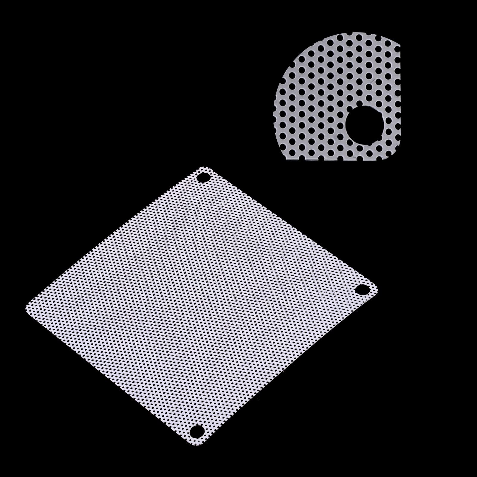 MECCANIXITY 140mm Computer Fan Filter Grills - PVC Mesh Dustproof Case Cover for PC, Desktop, Gaming Rig (White, Pack of 12) - Perfect for Dust Protection & Airflow Optimization in Home & Office Computers