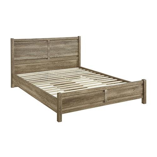 Solid Oak Wooden Queen Bed Frame - Natural Finish | Sturdy & Elegant Bedroom Furniture for Master Suite or Guest Room