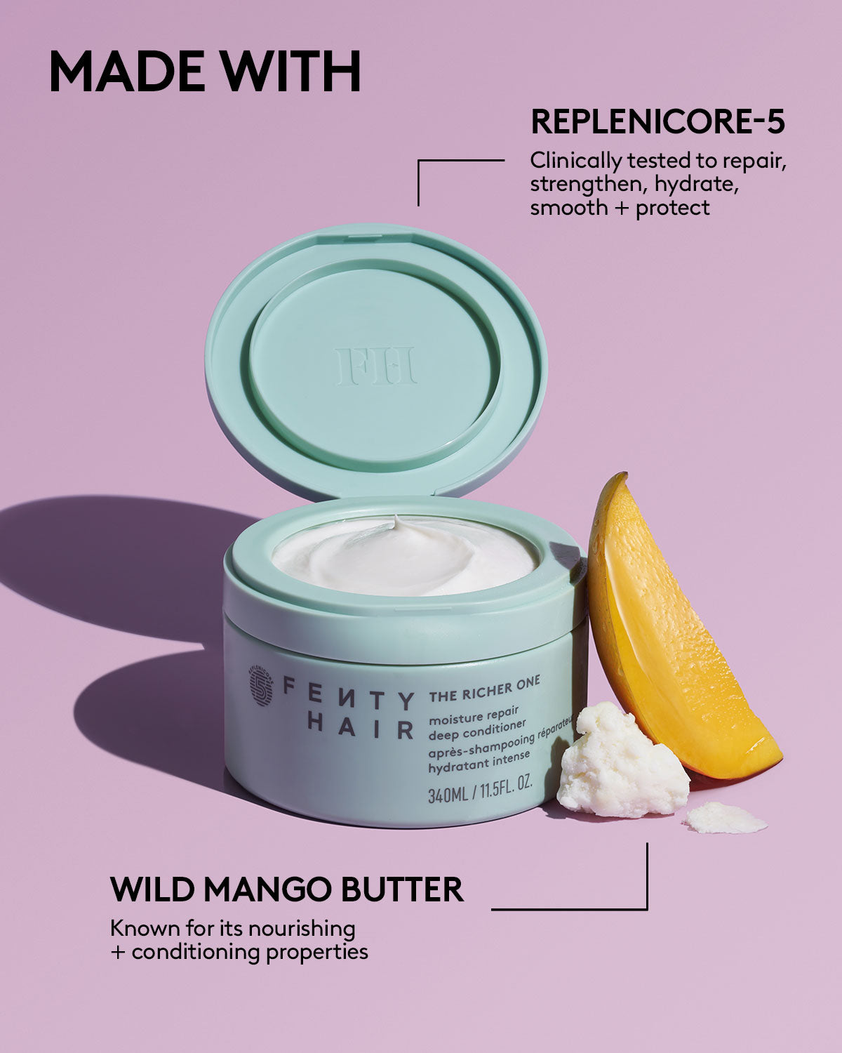 The Richer One Moisture Repair Deep Conditioner for Damaged Hair - Intense Hydration & Repair Treatment for Dry, Frizzy Hair - Perfect for Salon-Quality Hair Care at Home