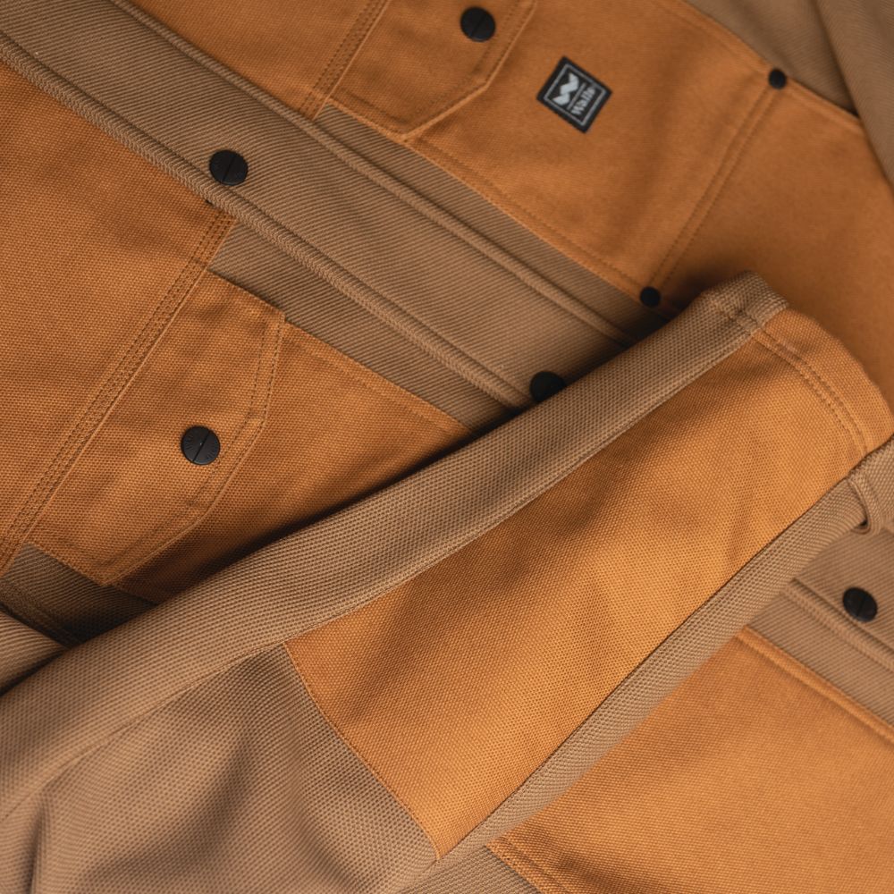 Men's Rugged Flex Knit Work Jacket - Brown YJ12 | Durable & Comfortable for Outdoor Jobs, Construction & Casual Wear | Walls Bridgeport Collection