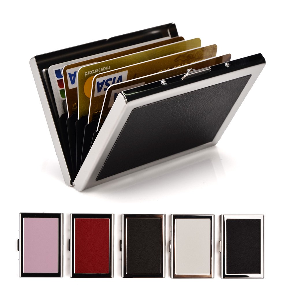 Premium RFID Blocking Metal Credit Card Holder - Slim Wallet for Men & Women - Business Card Case - Anti-Theft Protection (Black) | Perfect for Travel, Business & Everyday Use