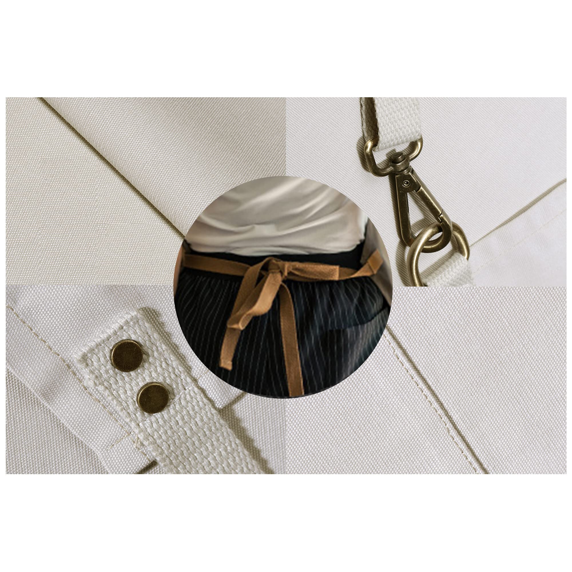 Durable Canvas Apron for Cooking, Woodworking & Welding - Heavy Duty Work Apron with Pockets - Perfect for Chefs, Craftsmen & DIY Projects