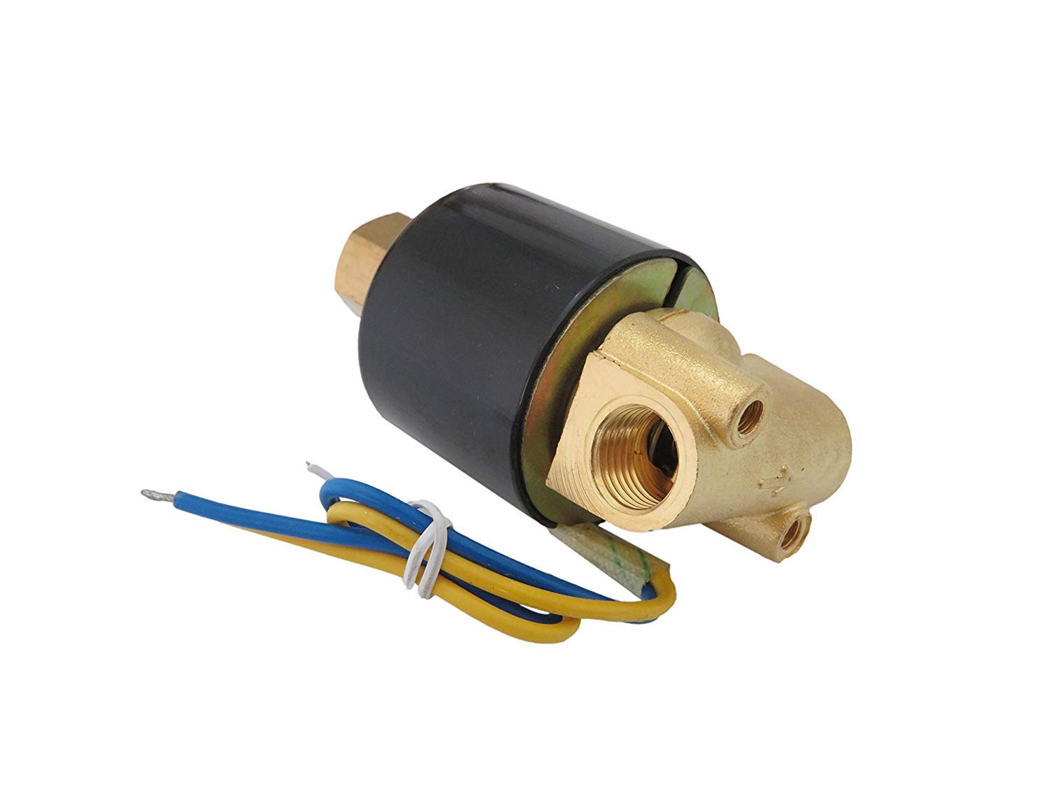 High Performance 1/4 Inch Normally Open 12V DC Brass Solenoid Valve - NPT Thread for Water, Air, Gas Control in HVAC, Irrigation & Industrial Applications