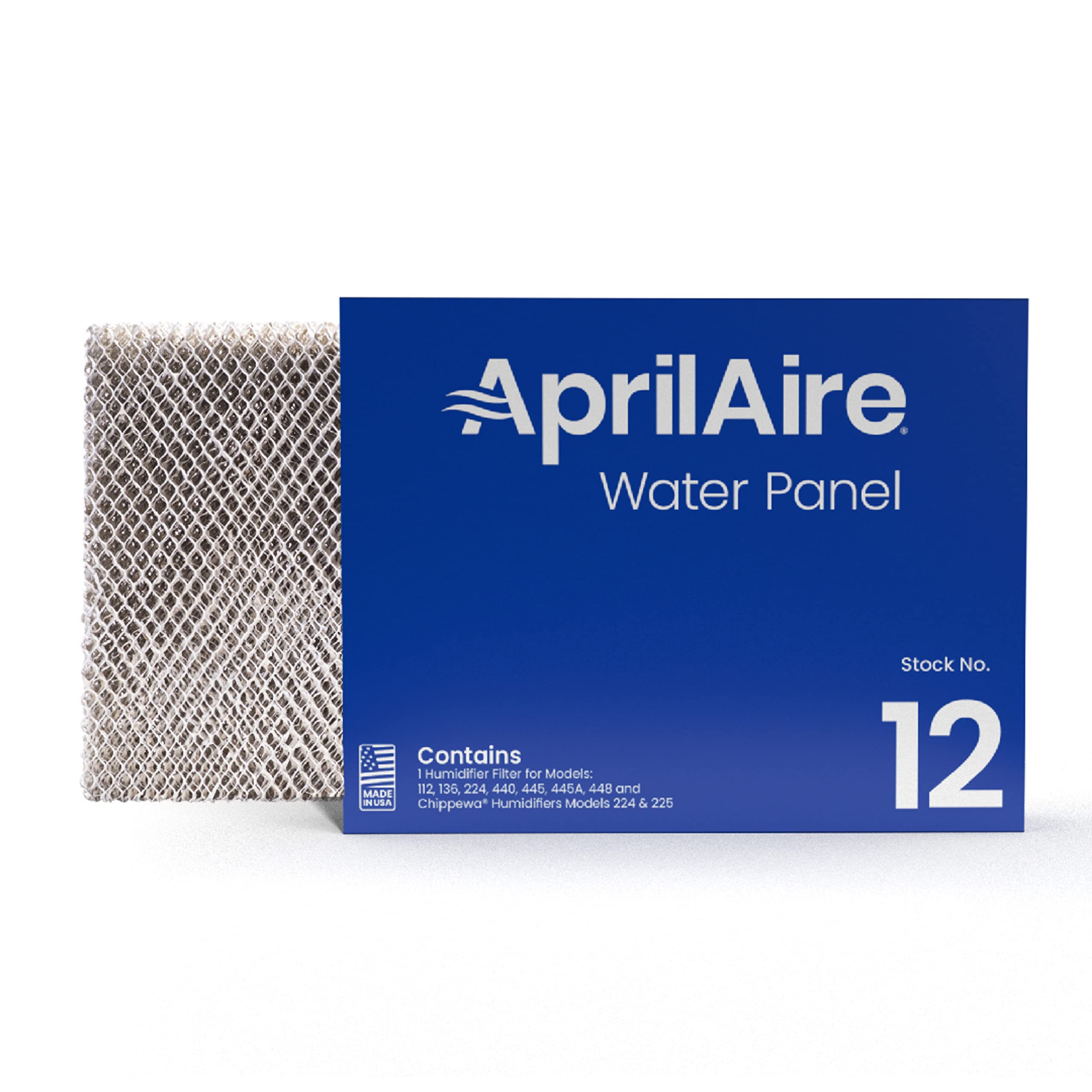 AprilAire 12 Water Panel Humidifier Filter Replacement (10-Pack) - Compatible with AprilAire Whole-House Humidifier Models 112, 224, 225, 440, 445, 445A, 448 - Perfect for Dry Climate Homes & Winter Air Moisturizing