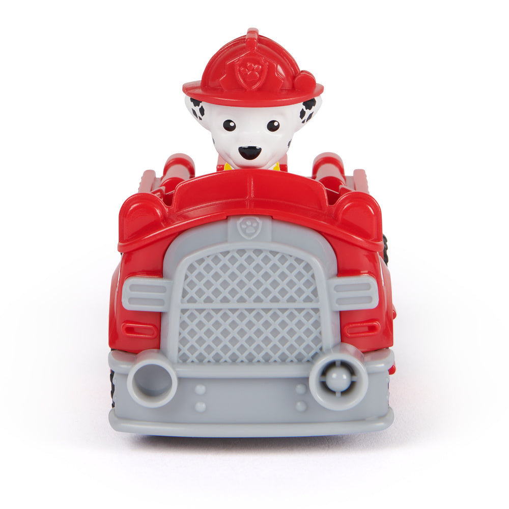 Paw Patrol Marshall Deluxe Pullback Rescue Racer Toy - Fun Action Vehicle for Kids Birthday Gifts & Adventure Playtime