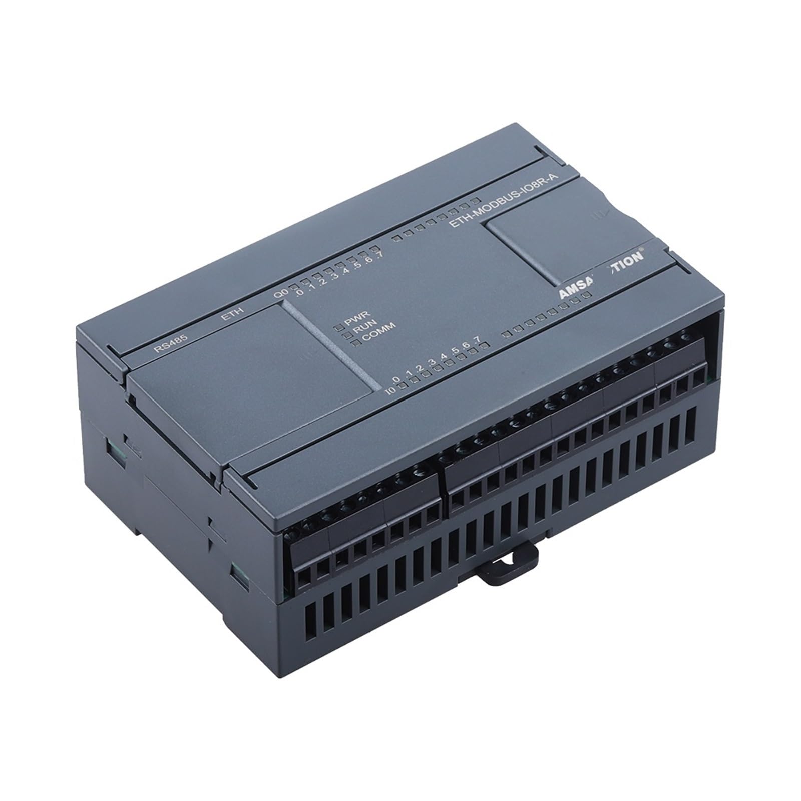 Industrial Ethernet Converter Module - ETH-MODBUS-IO8R-A with RS485 & MODBUS RTU/S7 TCP Protocol, 8 Input 8 Output Relay Control for PLC Automation, Smart Factory & IoT Applications (Model: ETH-MODBUS-IO16T)