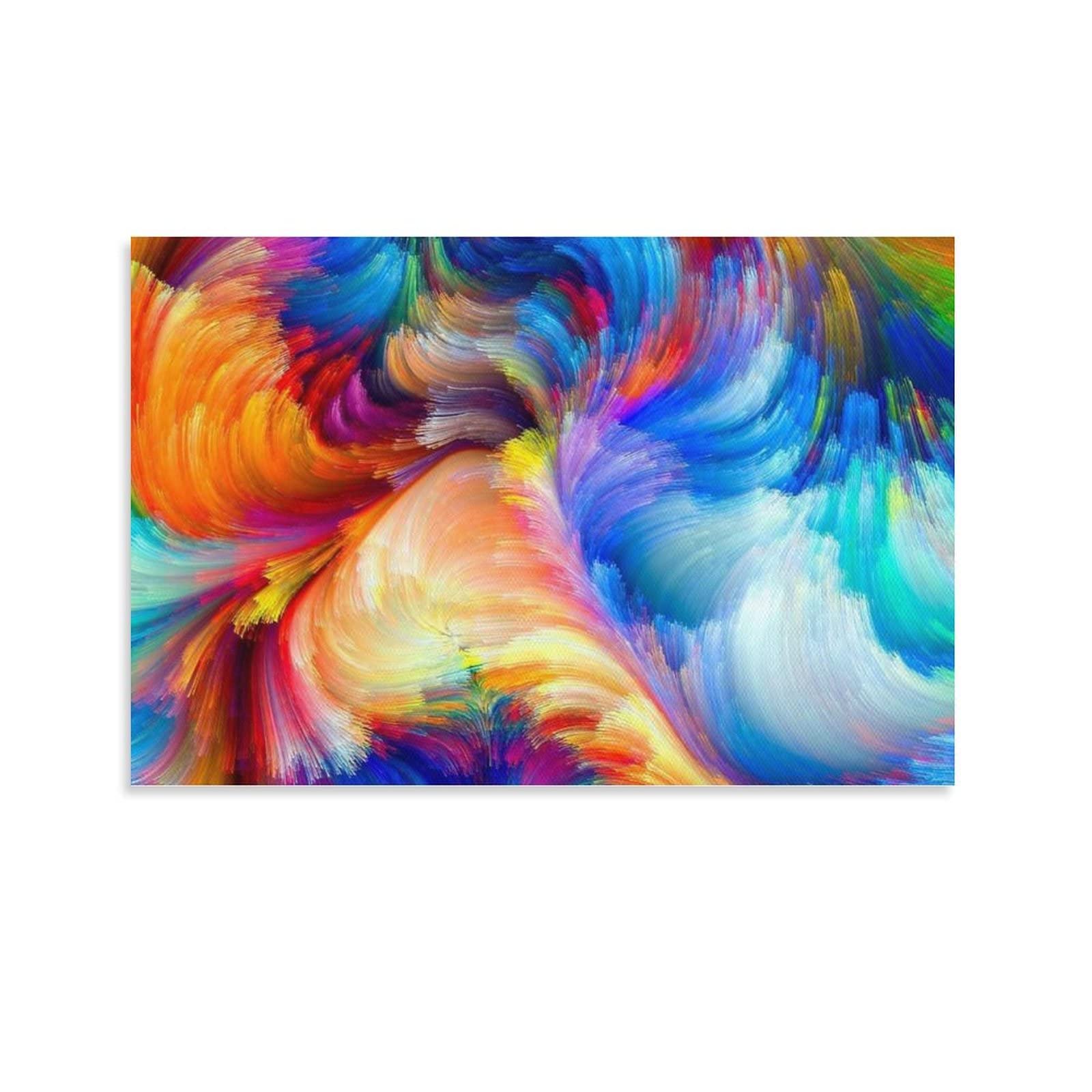 Abstract Canvas Wall Art - Modern Oil Painting Print in Vibrant Colors for Living Room, Bedroom, Bathroom, Office & Kitchen Decor - Unframed 16x24 inches (40x60cm) - Perfect for Home Styling, Gift Giving & Interior Design Projects