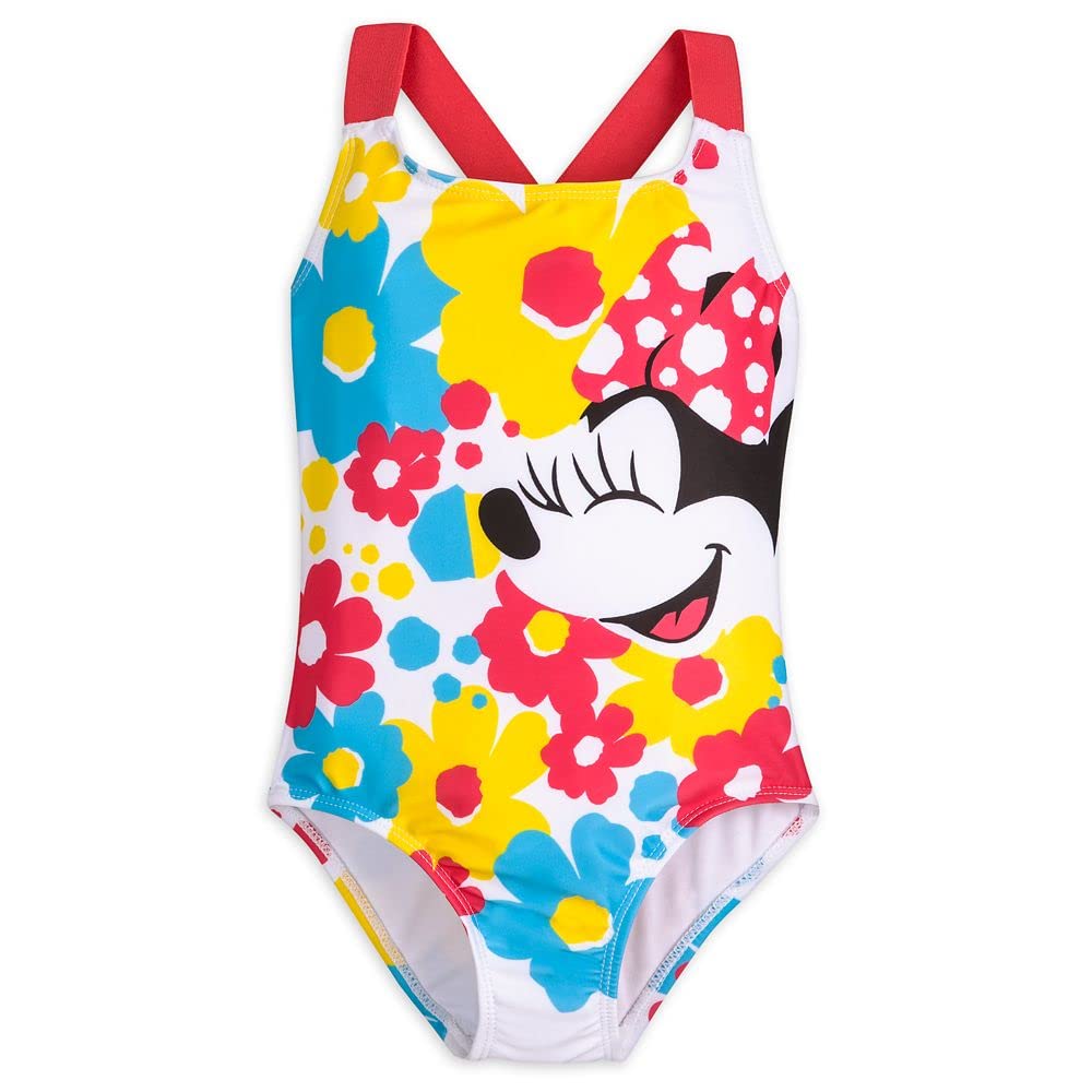 Disney Minnie Mouse Red Swimsuit for Girls - Cute One-Piece Bathing Suit for Toddler & Kids - Perfect for Pool, Beach & Summer Vacations