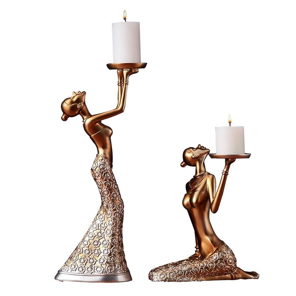 Elegant Western-Style Candelabras - Resin Candlestick Holders for Restaurant & Home Decor, Holiday Party Gifts, Wedding Centerpieces (39x17x40cm, Multiple Colors) - Perfect for Romantic Dinners, Christmas Decorations and Vintage-Themed Events