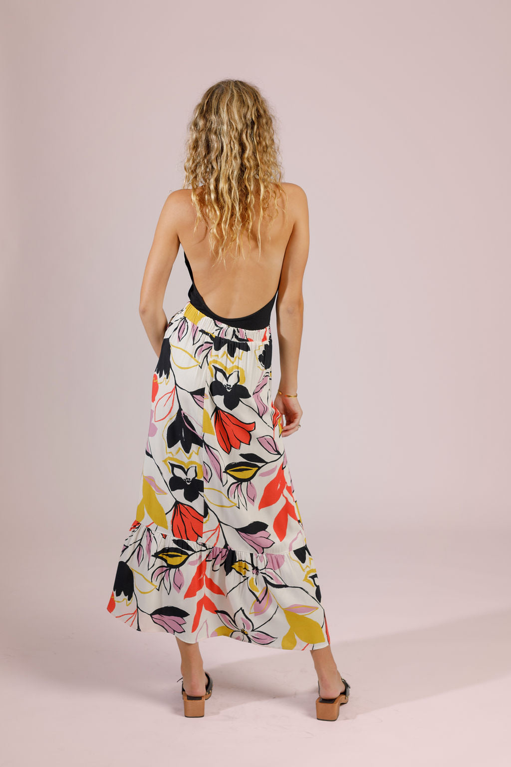 Lune Skirt for Women - Elegant Flowy Midi Skirt with High Waist & Side Slit | Perfect for Office, Date Night, and Summer Outfits