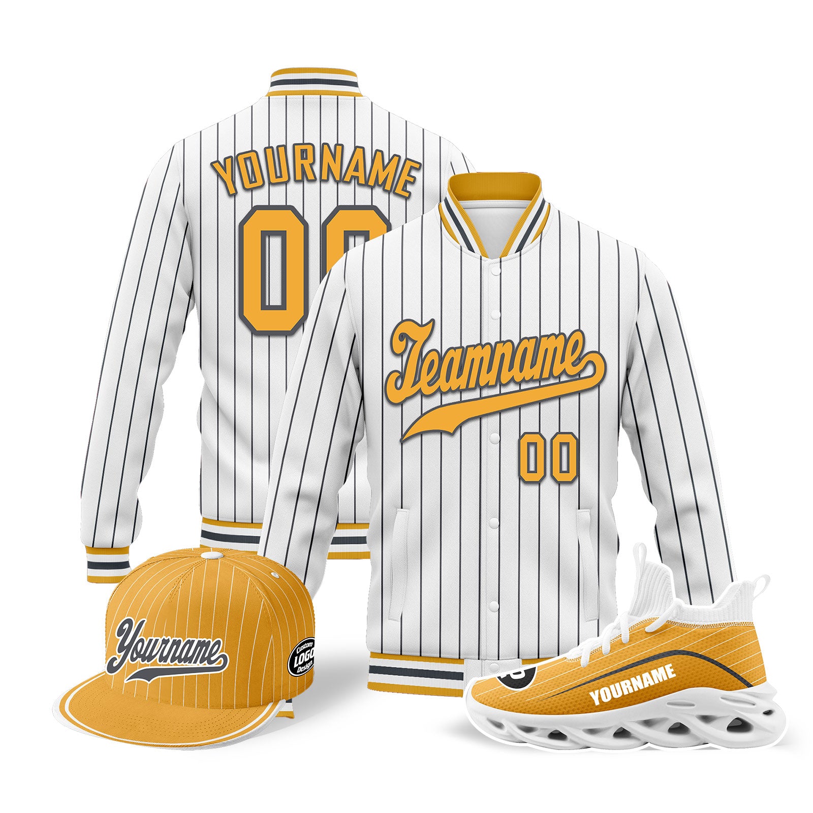 Custom Jacket, MaxSoul Shoes & Hat Combo Set - Personalized Outfit for Men & Women | Perfect for Streetwear, Casual Fashion & Gift Giving