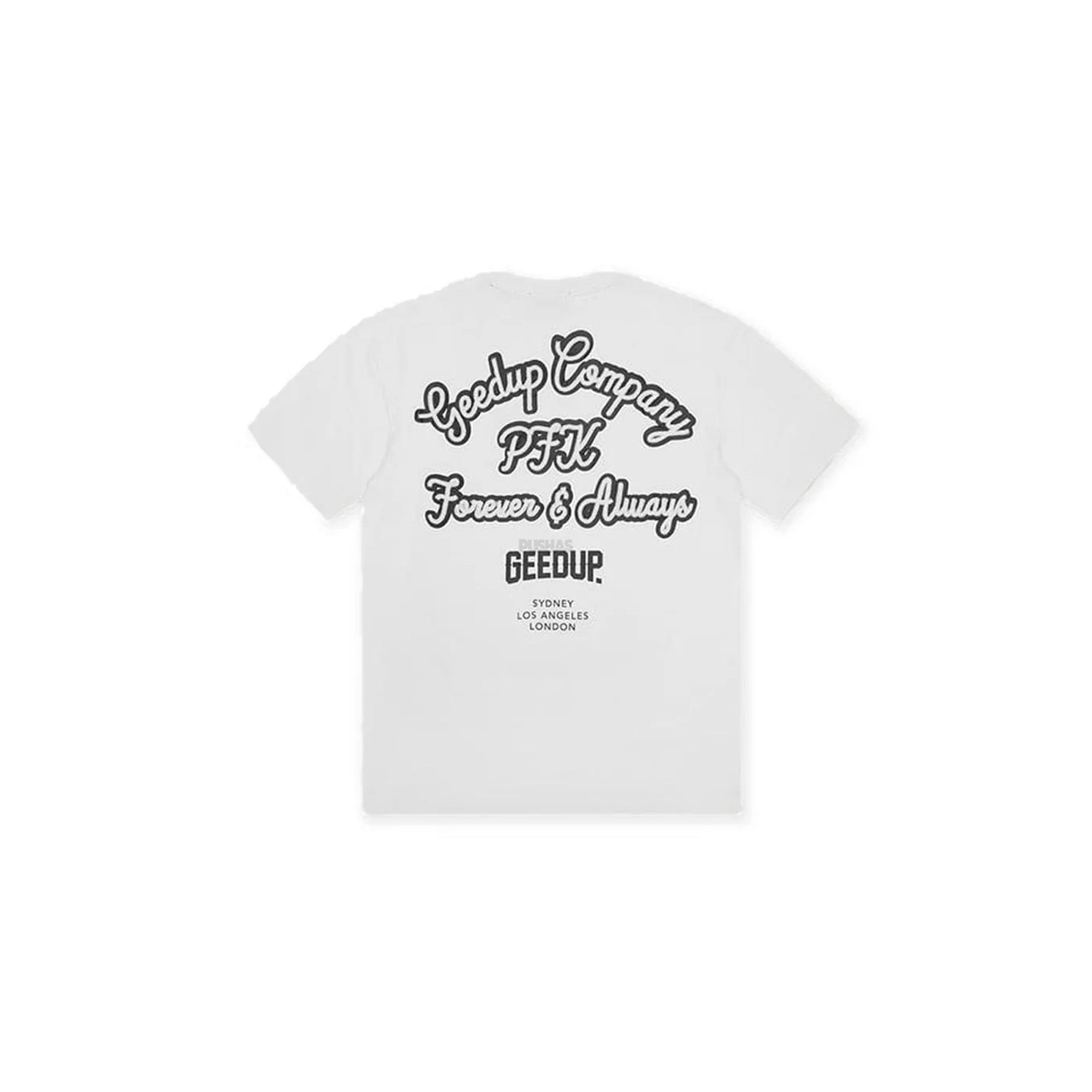 Geedup Company Men's Graphic T-Shirt - White/Navy - Comfortable Cotton Tee for Casual Wear & Street Style