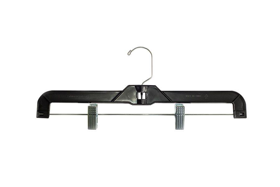 Heavy Duty Slack Hanger - 14 Inch Black Garment Hangers (100-Pack) - Perfect for Closet Organization & Retail Display