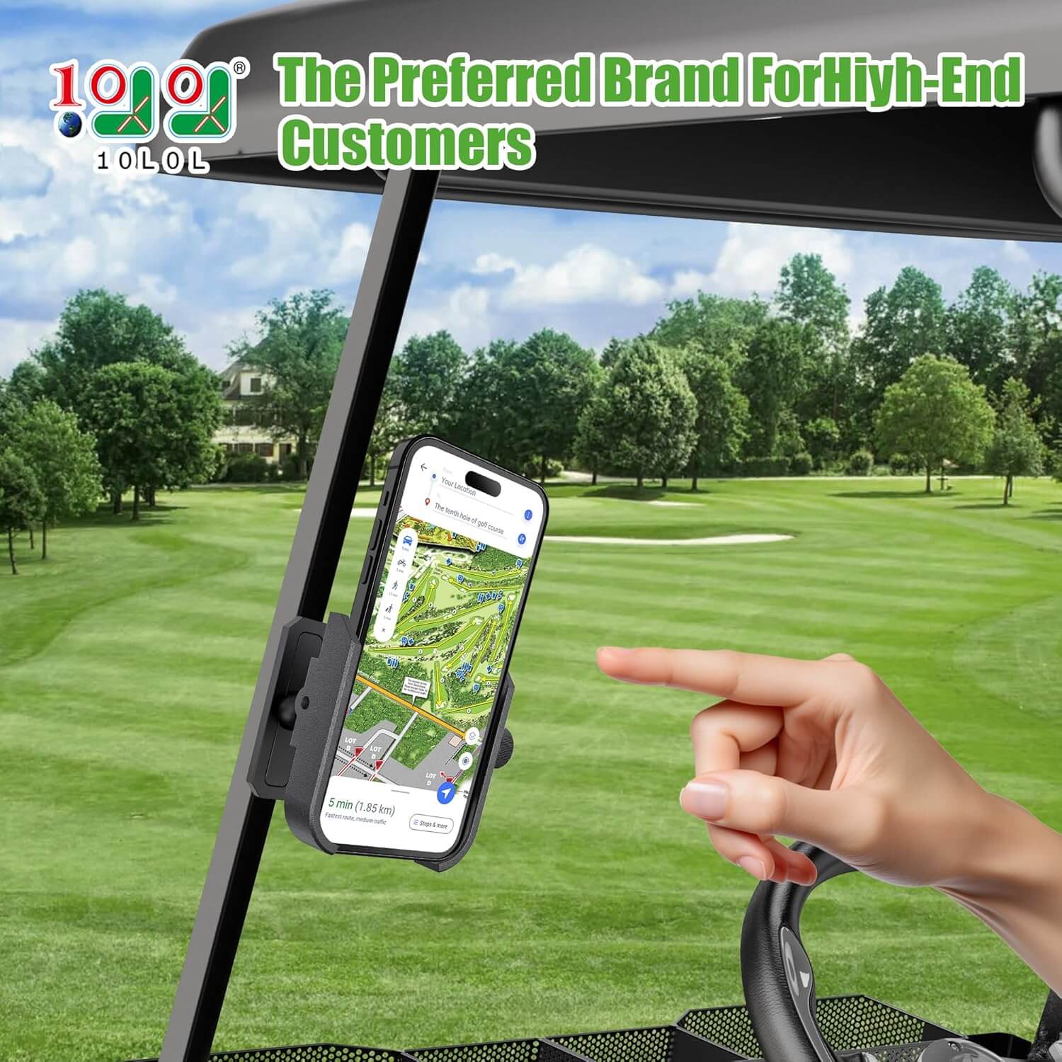 Expandable Magnetic Phone Holder for Golf Cart - Unique Design, Secure Mounting | Perfect for Golfing, Driving & Outdoor Activities