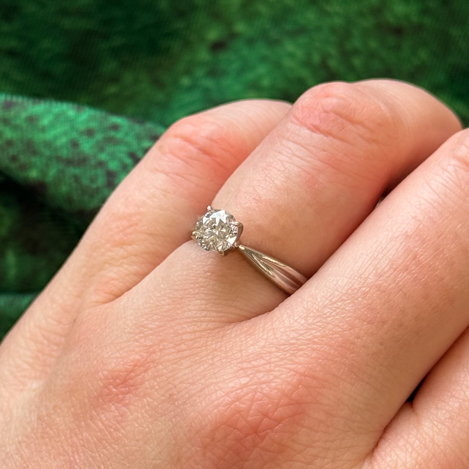 0.70ct High Set Diamond Engagement Ring for Women - Size 4.75 | Sparkling Solitaire Wedding Band | Perfect for Proposals, Anniversaries & Romantic Occasions