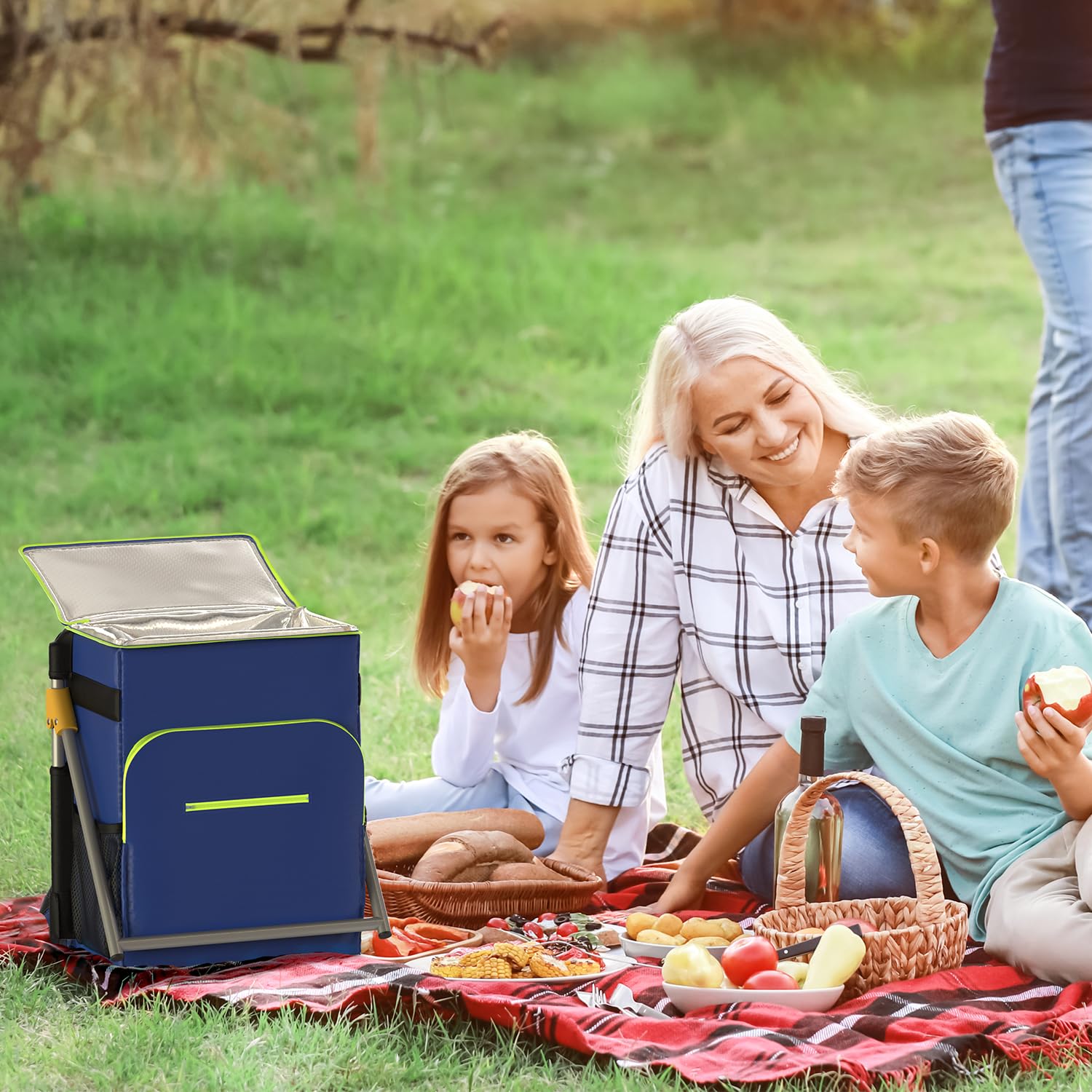 Everlasting Comfort 2-in-1 Insulated Cooler Backpack with Built-in Folding Chair - Leakproof & Spacious for Camping, Picnics, Beach Outings - Portable, Durable Cooler Bag for Outdoor Adventures, Tailgating & Hiking