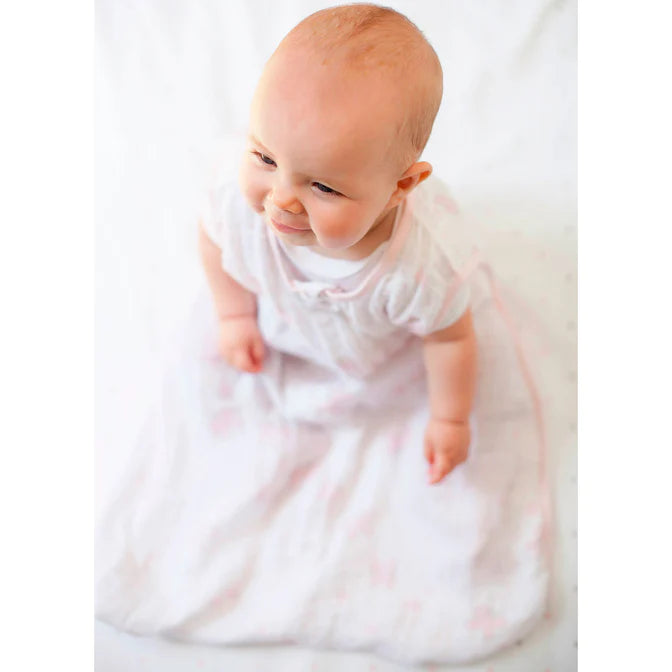 Muslin Non-Weighted zzZipMe Gown & Sack Set - Butterfly Print Baby Sleepwear (BGB 0042) | Soft Newborn Swaddle Outfit for Hospital, Home & Photo Shoots