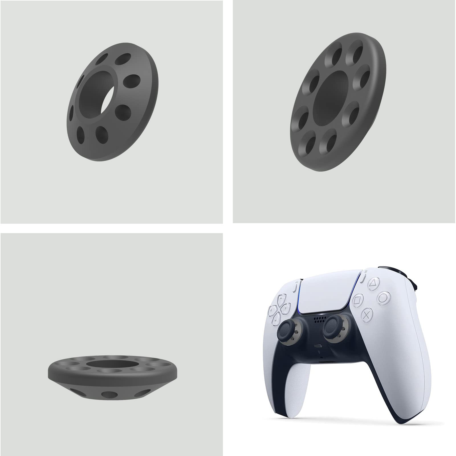 Precision Rubber Silicone Thumbstick Rings for PS5, PS4, Xbox One, Xbox Series X/S, Xbox 360 & Switch Pro - Soft Flexible Aim Assist Motion Controller Analog Stick Adjusters - Perfect for FPS Gaming and Enhanced Control